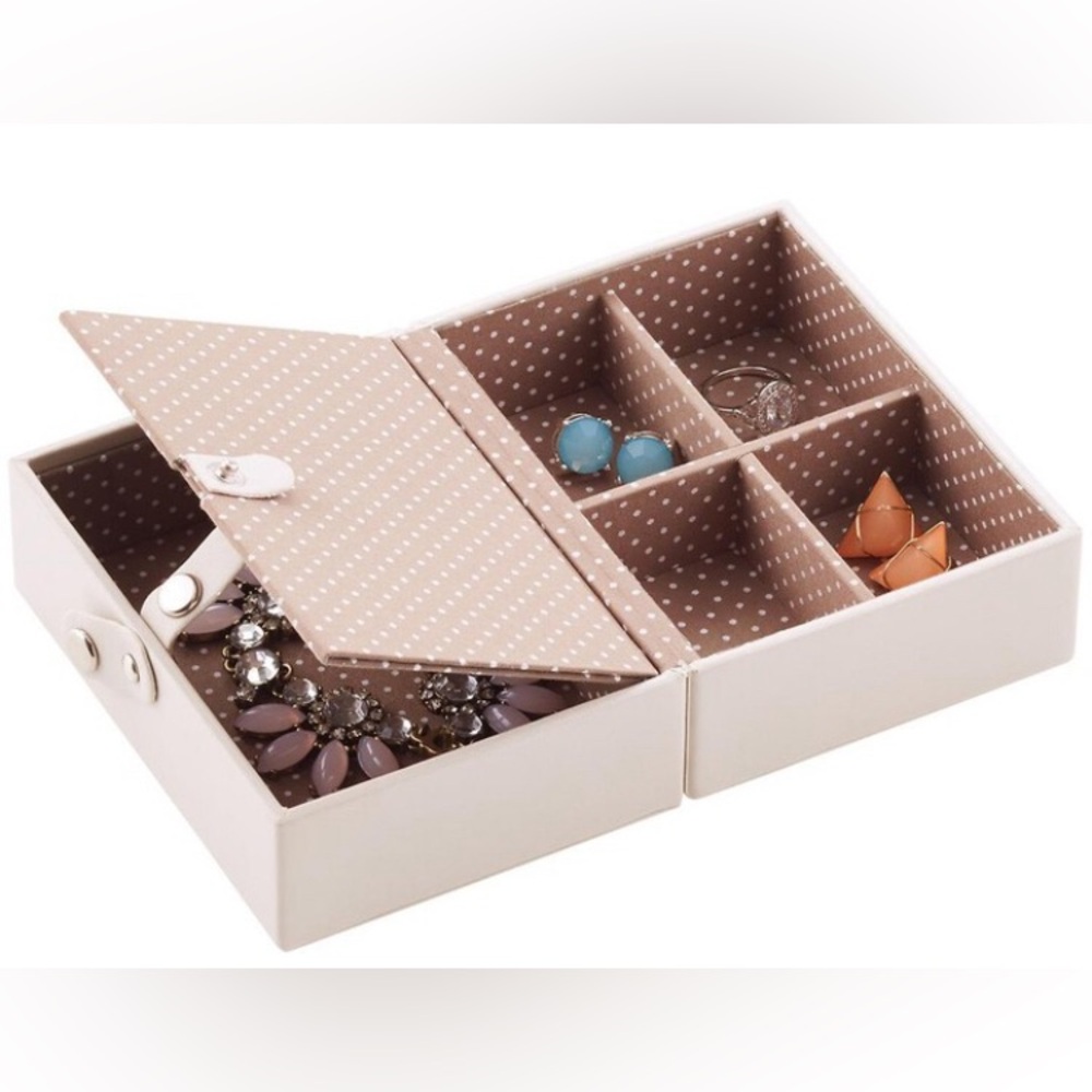 Container Store Stackers Beige Folding Travel Jew… - image 1